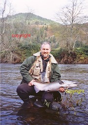 A huge king salmon for me, Trask River
